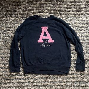 Abercrombie & Fitch Black Sweatshirt with Pink Logo